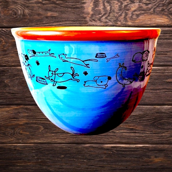 Hallmark Ceramic Set of 2-Pet Snack & People Snack Bowls - Picture 2 of 12